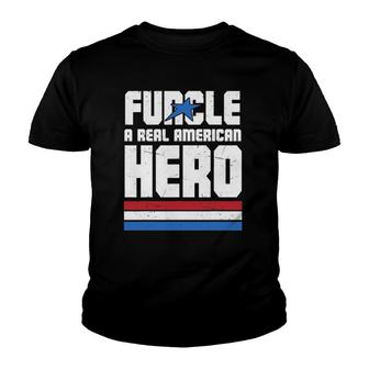 Veteran 365 Funcle Real American Hero Tee Father's Day Uncle Youth T-shirt | Mazezy