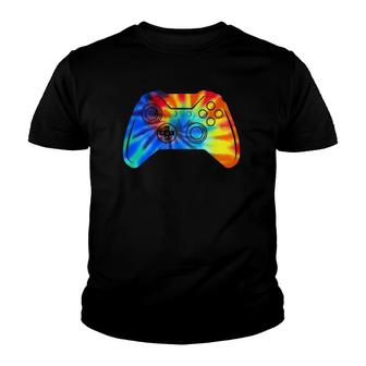 Video Game Tie Dye Funny Gaming Controller Gamer Hippie Youth T-shirt | Mazezy