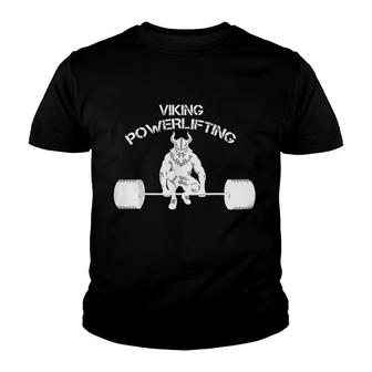 Viking Bodybuilding Weight Lifting Gym Youth T-shirt | Mazezy