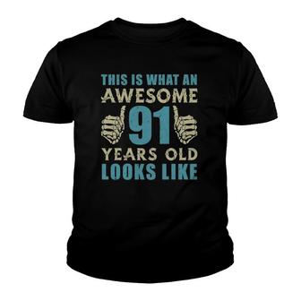 Vintage 1931 Womens Mens 91St Birthday Gift For 91 Years Old Youth T-shirt | Mazezy
