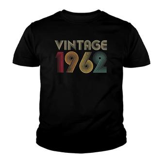 Vintage 1962 60Th Birthday Gift 60 Years Old Classic Retro Youth T-shirt | Mazezy