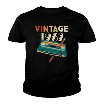 Vintage 1962 Music Cassette 60Th Birthday Gifts 60 Years Old Youth T-shirt | Mazezy