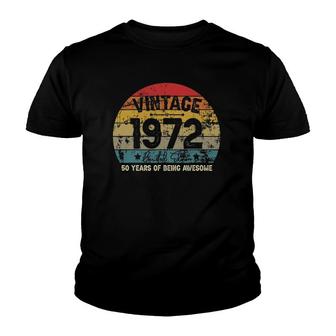 Vintage 1972, 50 Years Of Being Awesome Youth T-shirt | Mazezy UK