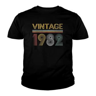 Vintage 1982 40Th Birthday Gift Men Women Retro 40 Years Old Youth T-shirt | Mazezy
