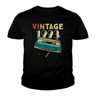 Vintage 1993 Music Cassette 29Th Birthday Gifts 29 Years Old Youth T-shirt | Mazezy