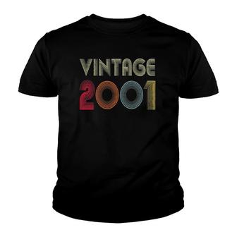 Vintage 2001 21St Birthday Gift Men Women 21 Years Old Youth T-shirt | Mazezy