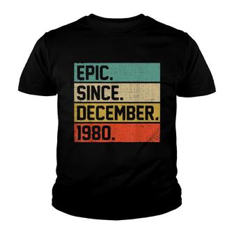 Vintage 41St Birthday Epic Since December 1980 Youth T-shirt | Mazezy