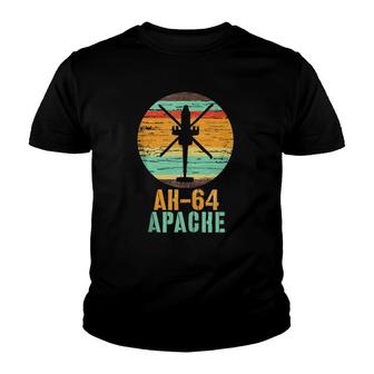 Vintage Ah-64 Apache Helicopter Military Gunship Youth T-shirt | Mazezy CA