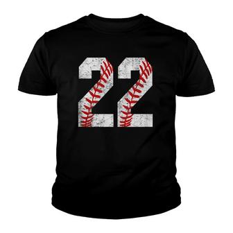 Vintage Baseball 22 Jersey Baseball Favorite Player Youth T-shirt | Mazezy