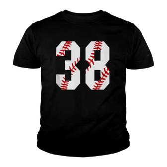 Vintage Baseball Mom 38 Jersey Baseball Number 38 Youth T-shirt | Mazezy