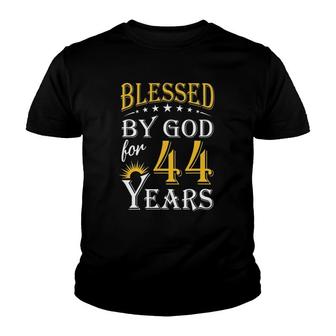 Vintage Blessed By God For 44 Years Happy 44Th Birthday Youth T-shirt | Mazezy