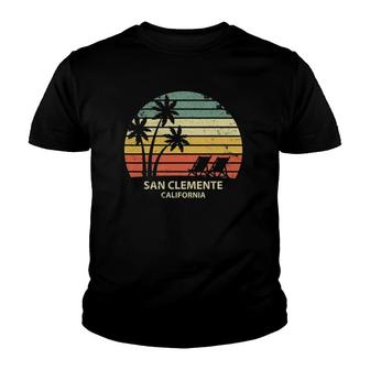 Vintage California San Clemente Beach Cool Retro Youth T-shirt | Mazezy