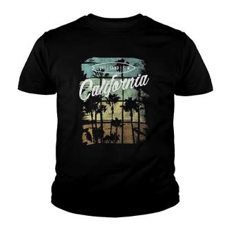 Vintage California Surf Sand Sun Retro Beach Youth T-shirt | Mazezy