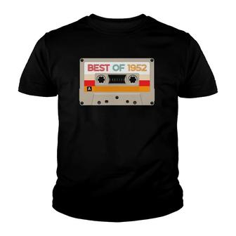 Vintage Cassette Tape Birthday Gifts Born In Best Of 1952 Ver2 Youth T-shirt | Mazezy