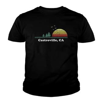 Vintage Castroville, California Home Souvenir Print Youth T-shirt | Mazezy