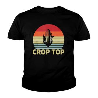 Vintage Corn Lover Retro Crop Top Corn Farmer Tank Top Youth T-shirt | Mazezy