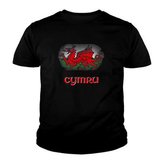 Vintage Cymru Wales Welsh Flag Proud To Be Welsh Prideful Youth T-shirt | Mazezy
