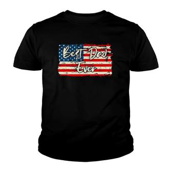 Vintage Flag Father's Day Or 4Th Of July Youth T-shirt | Mazezy