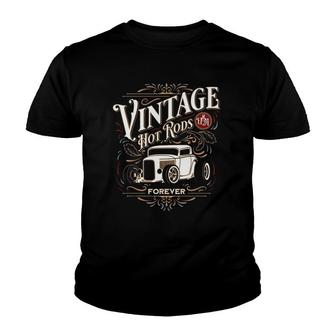 Vintage Hot Rods Usa Forever Classic Car Nostalgia Design Youth T-shirt | Mazezy
