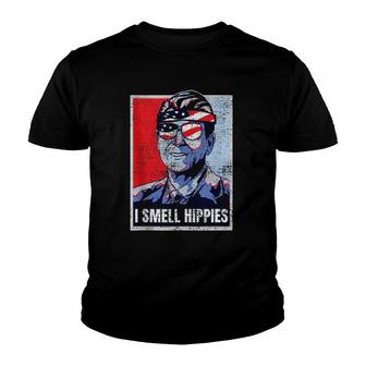 Vintage I Smell Hippies 4Th Of July Merica Youth T-shirt | Mazezy