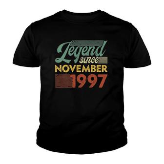 Vintage Legend Since November 1997 Birthday Youth T-shirt | Mazezy
