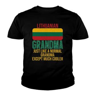 Vintage Lithuanian Grandma Lithuania Flag For Mother's Day Youth T-shirt | Mazezy