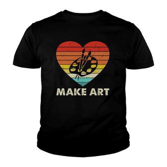 Vintage Make Art Paint Palette Costume Cool Artist Gift Youth T-shirt | Mazezy