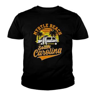 Vintage Myrtle Beach South Carolina Sunset Vacation Youth T-shirt | Mazezy CA