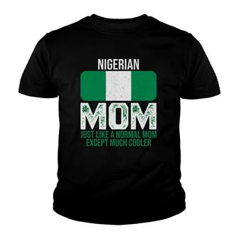 Vintage Nigerian Mom Nigeria Flag Design Mother's Day Youth T-shirt | Mazezy