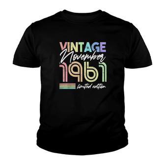 Vintage November 1961 60Th Birthday Youth T-shirt | Mazezy