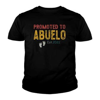 Vintage Promoted To Abuelo Est 2022 Father's Day Youth T-shirt | Mazezy