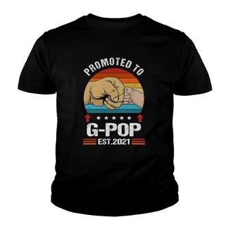 Vintage Promoted To G-Pop 2021 Father Day Youth T-shirt | Mazezy