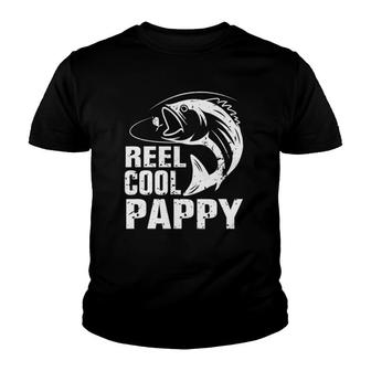 Vintage Reel Cool Pappy Fishing Father's Day Gift Youth T-shirt | Mazezy