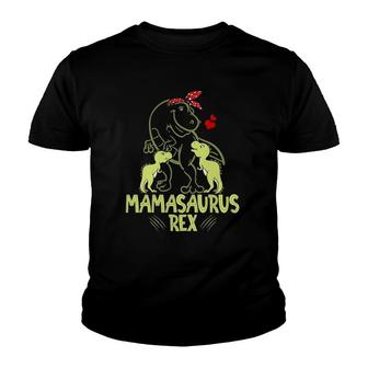 Vintage Retro 2 Kids Mamasaurus Dinosaur Lover Gift Youth T-shirt | Mazezy