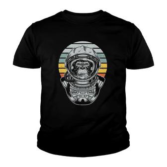 Vintage Retro Astronaut Space Monkey Youth T-shirt | Mazezy