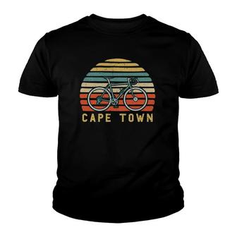 Vintage Retro Bike Cape Town South Africa Cyclist Youth T-shirt | Mazezy