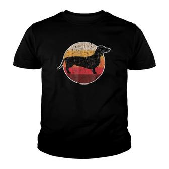 Vintage Retro Dachshund Weiner Dog Mother Dad Gift Youth T-shirt | Mazezy