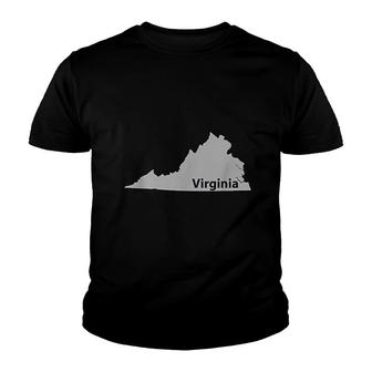 Virginia Map State Home Pride Gift Youth T-shirt | Mazezy