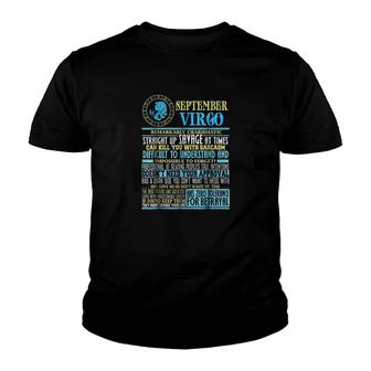 Virgo Facts Youth T-shirt | Mazezy