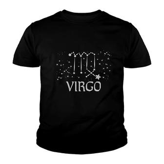 Virgo Zodiac Star Chart Youth T-shirt | Mazezy