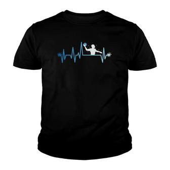 Water Polo Player Heartbeat Water Polo Players Coach Gift Youth T-shirt | Mazezy