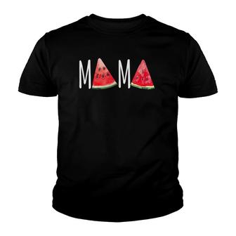 Watermelon Mama Mothers Day Gift Funny Melon Fruit Youth T-shirt | Mazezy
