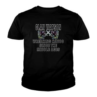 Watson Scottish Tartan Scotland Family Clan Name Youth T-shirt - Thegiftio UK