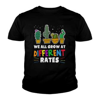 We All Grow At Different Rates Special Education Teacher Youth T-shirt | Mazezy