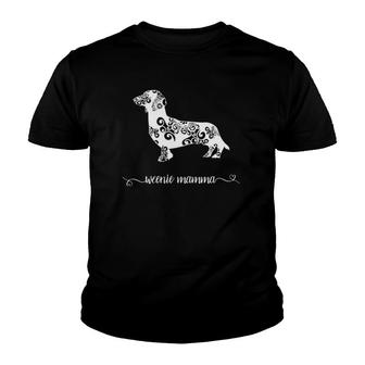 Weenie Mamma Dachshund Mom Weiner Dog Gift For Her Youth T-shirt | Mazezy