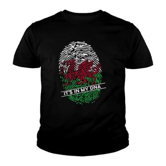 Welsh Flag It's In My Dna Youth T-shirt | Mazezy