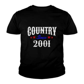 Western Country Music 21 Year Old Born In 2001 21St Birthday Youth T-shirt | Mazezy