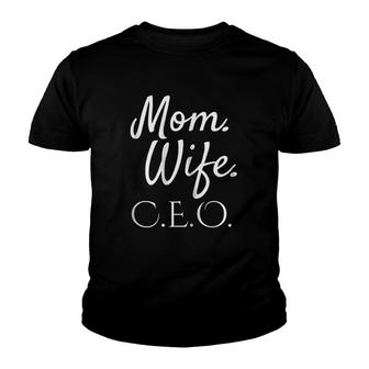 Wife Mom Ceo Mom Boss Girl Power Youth T-shirt | Mazezy