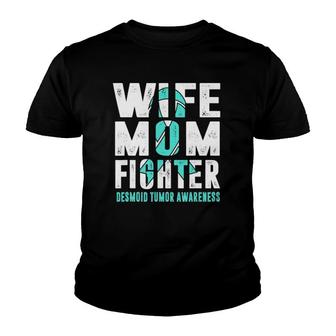 Wife Mom Fighter Desmoid Tumor Awareness Youth T-shirt | Mazezy