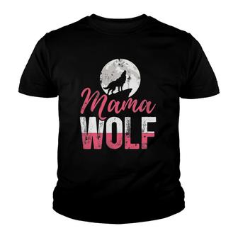 Wild Animal Lover Mother's Day Gift Idea Mom Wolf Youth T-shirt | Mazezy